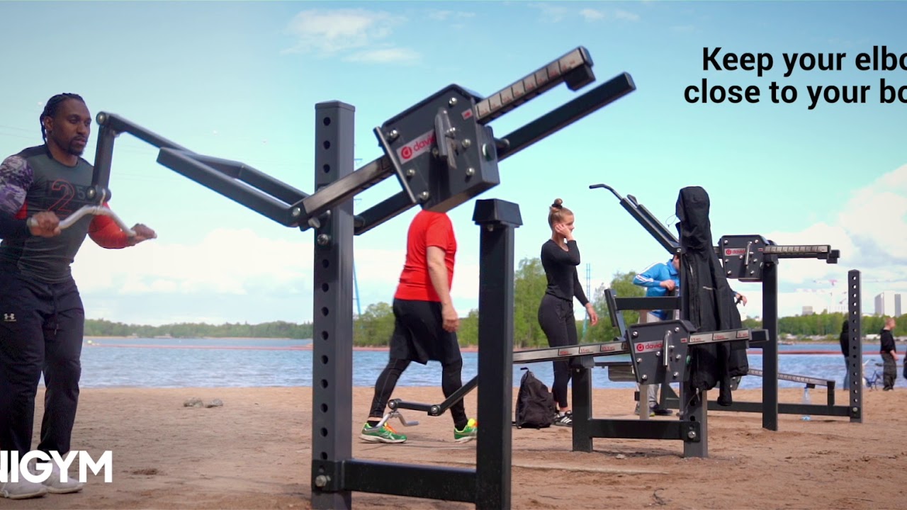 How to use Omnigym Triceps Press outdoor fitness equipment
