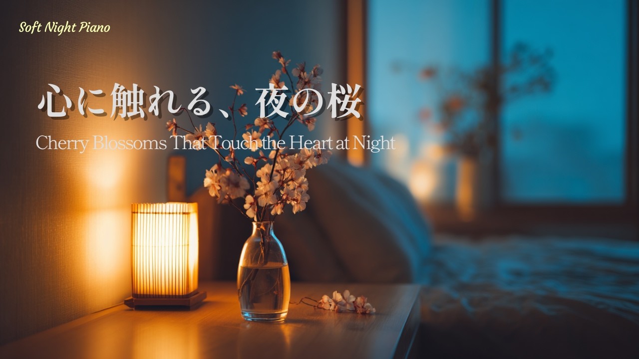 Deep Sleep Piano | 心に触れる、夜の桜 | Cherry Blossoms That Touch Your Heart at Night | 即寝 | リラックス | 休息 | 睡眠