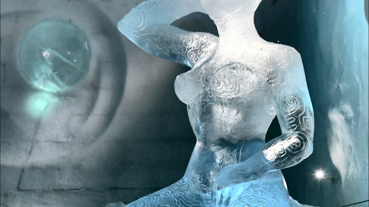 Inside the Swedish Ice Hotel outside Kiruna December 2019