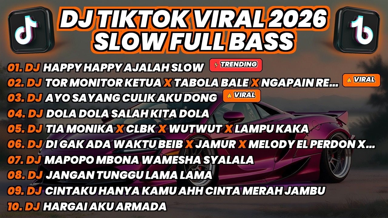 DJ TIKTOK VIRAL TERBARU 2026 - HAPPY HAPPY AJALAH X TOR MONITOR X CULIK AKU - FULL BASS SLOW