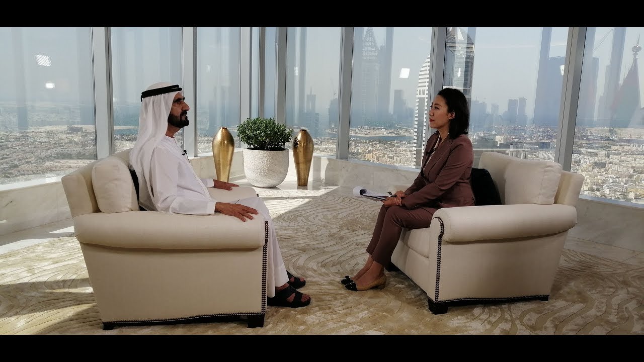 تلفزيون الصين المركزي يبث مقابلة موسعة مع محمد بن راشد آل مكتوم