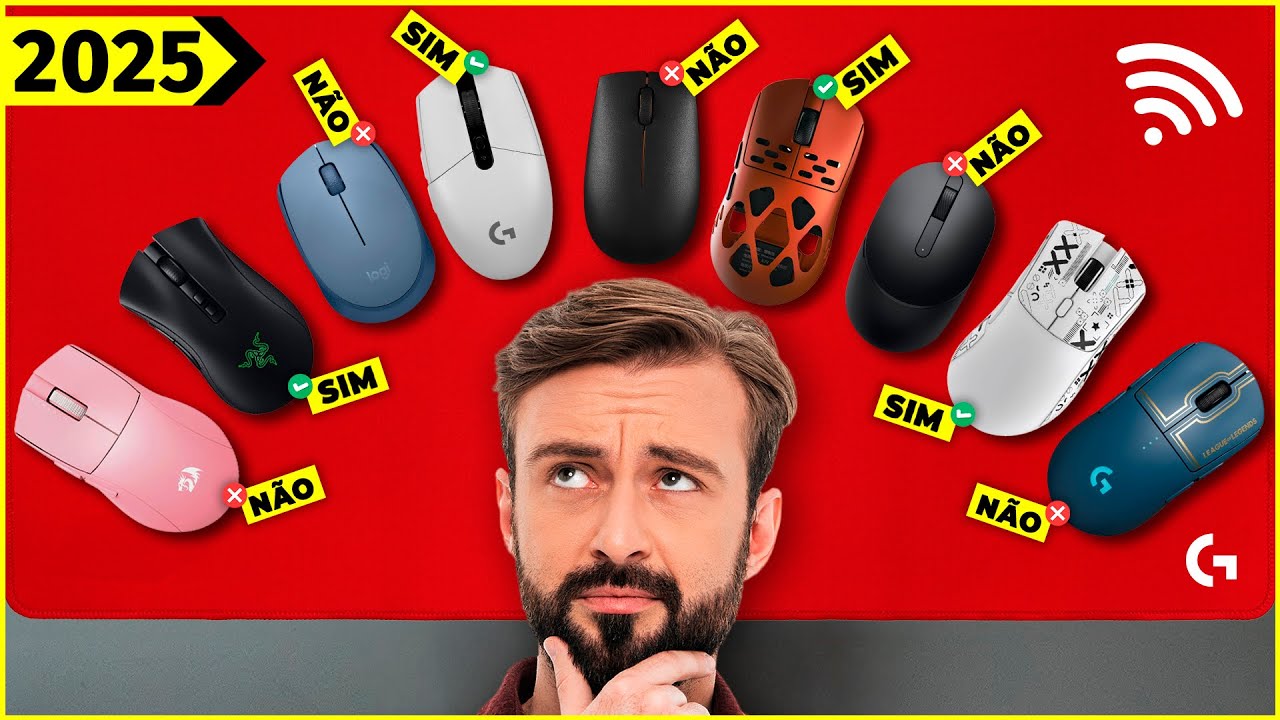 Os 5 Melhores Mouse Sem Fio em 2025! - Tem Mouse Gamer Sem Fio e Outros.