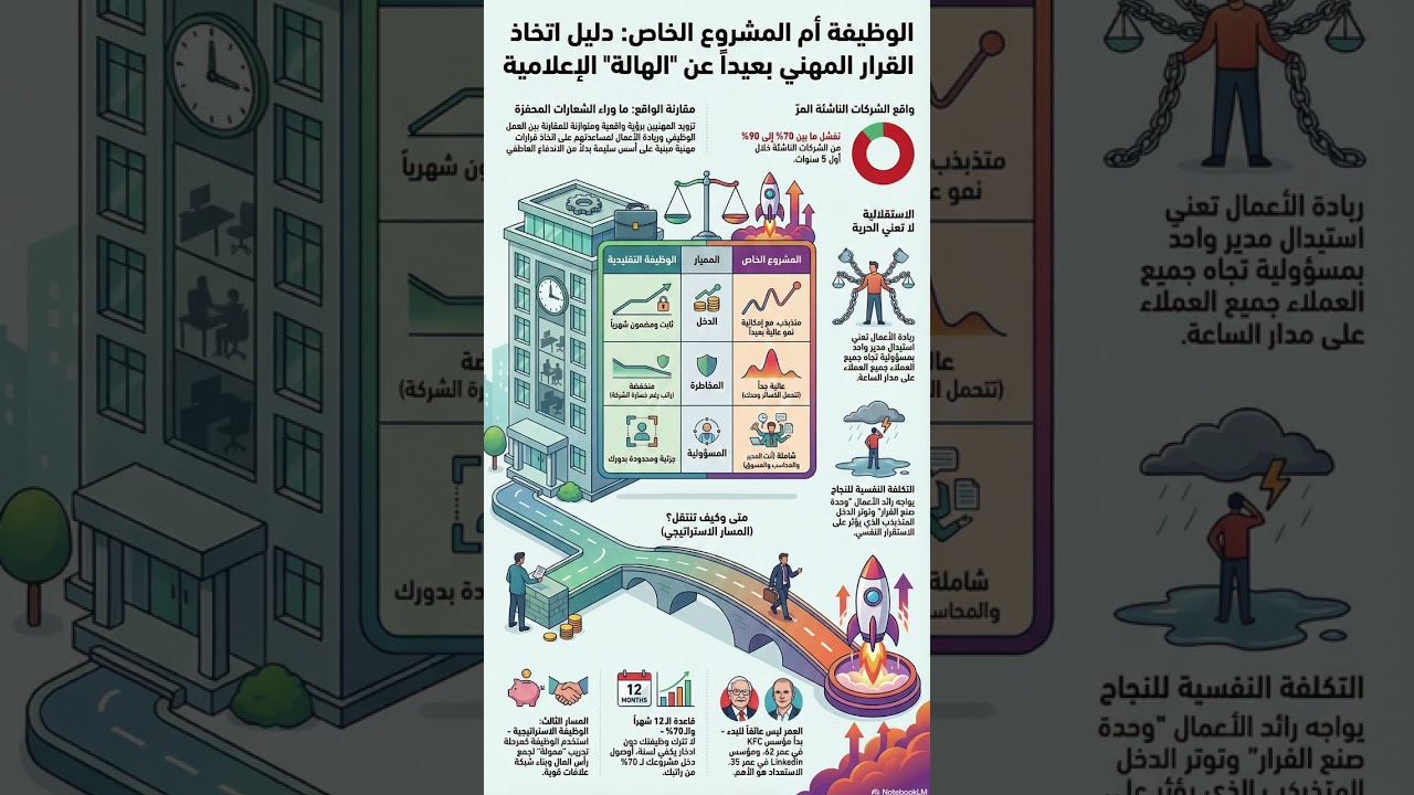 أوهام ريادة الأعمال وفخ الأمان الوظيفي