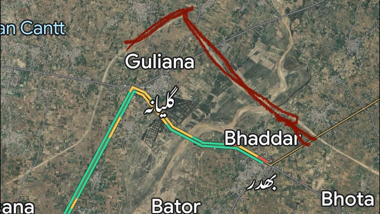Drone view kharian sialkot motorway #2 bhagwal to sidh 7 Km