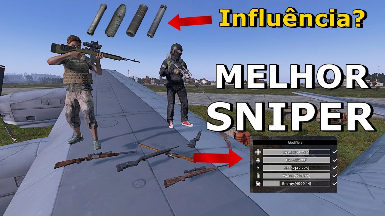 QUAL É A MELHOR SNIPER DO DAYZ? MOSTREI O DANO PELO PAINEL DE ADM... SUPRESSOR INFLUÊNCIA?