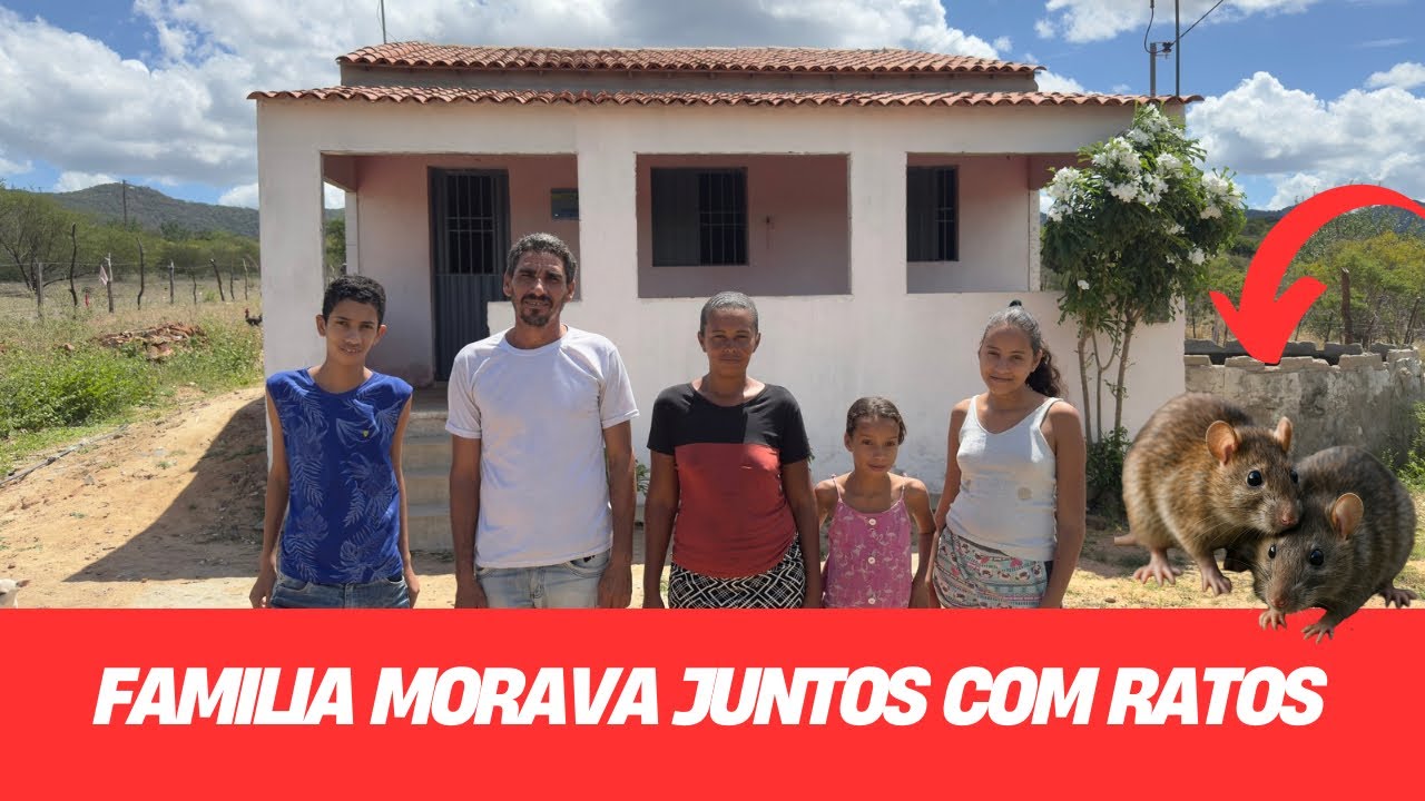 Família Morava Junto com Ratos e Ganharam Uma Casa Linda