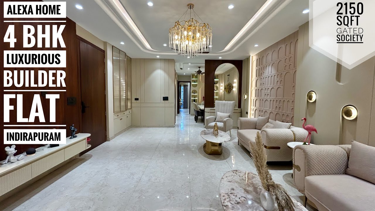 ALEXA HOME 4 BHK LUXURIOUS BUILDER FLAT 😍 INDIRAPURAM | 2150 SQFT | #indirapuram #4bhk #trend 