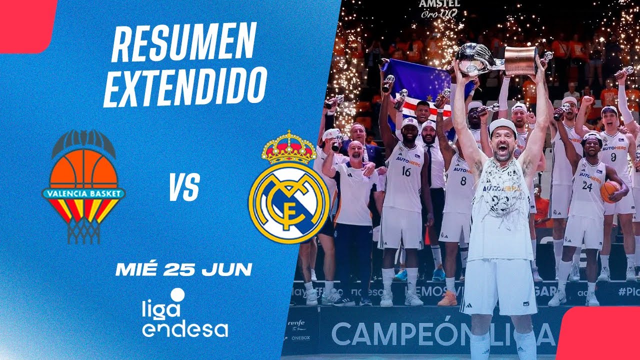 🏀Resumen Extendido: Valencia Basket vs Real Madrid - Juego 3 Finales Liga Endesa 2024-25
