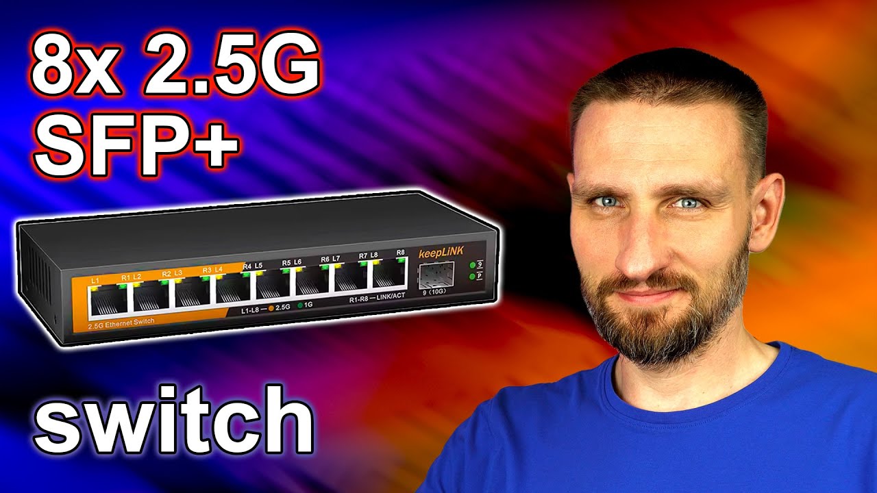 Tani, zarządzalny 8 portowy switch 2.5 Gbit - KeepLink KP-9000-9XHML-X