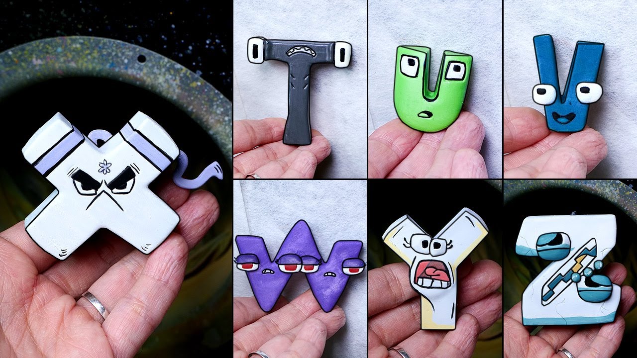 Making Alphabet Lore (T-Z) Sculptures Timelapse TUVWXYZ