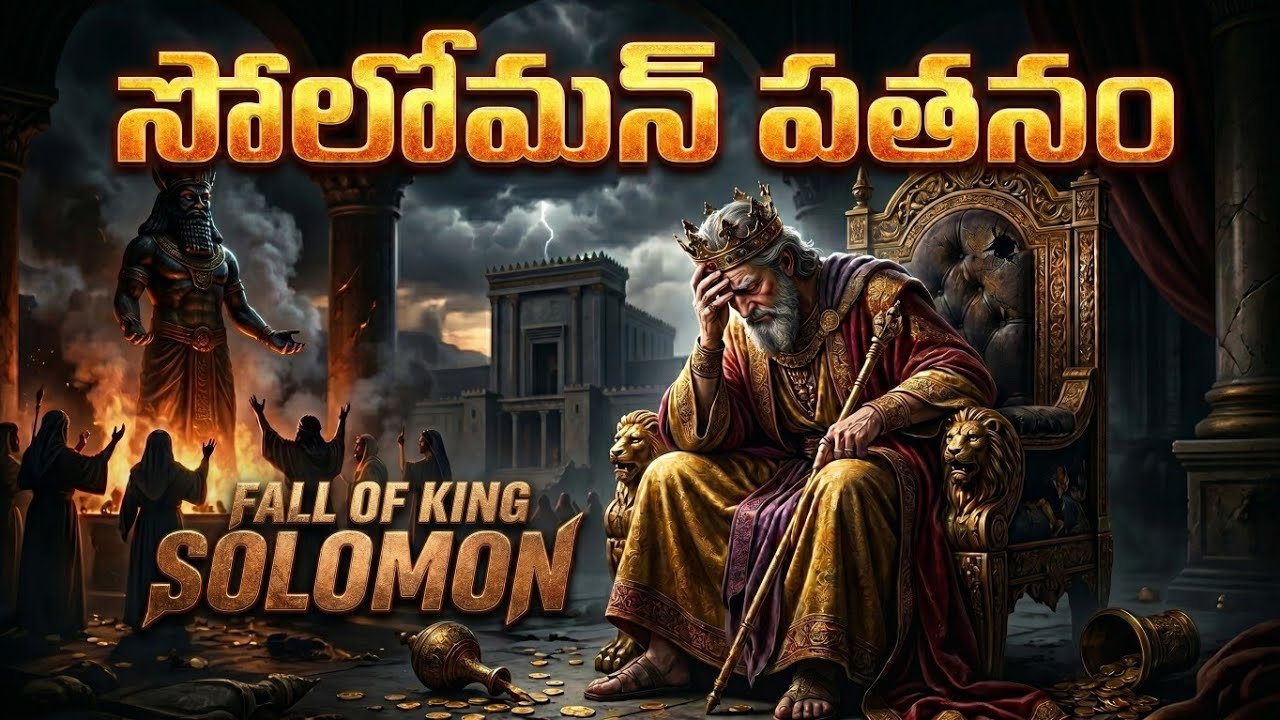 KING SOLOMON DOWN FALL - సోలోమాను రాజు జీవిత పతనం - Solomon Life and his 1000 wives how god punished
