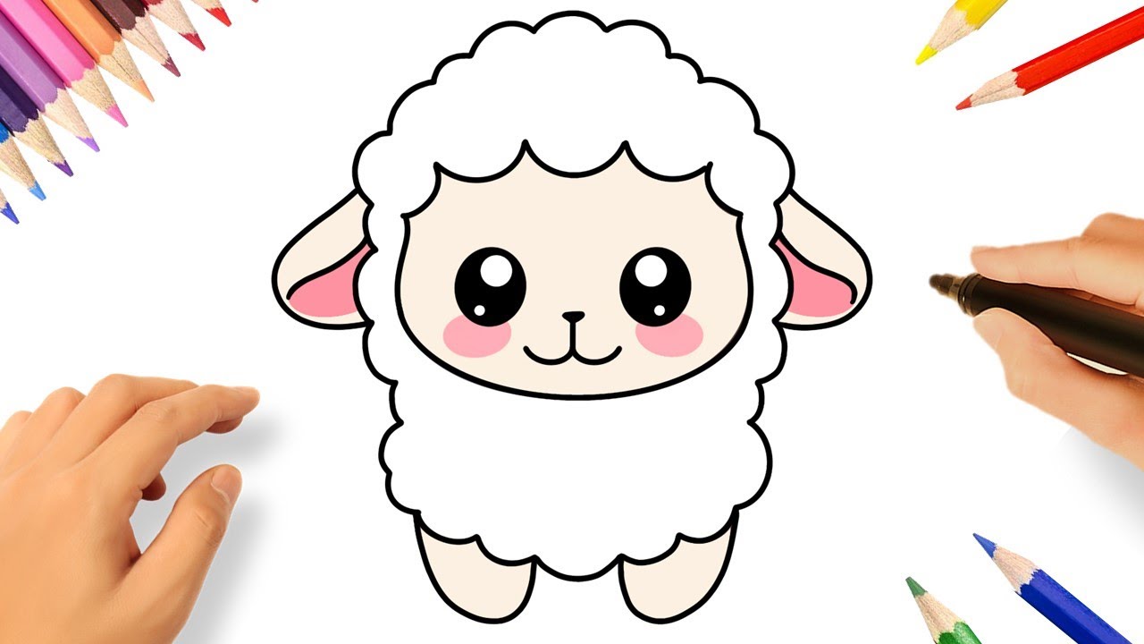 CÓMO DIBUJAR UNA OVEJA KAWAII 🐑❤️