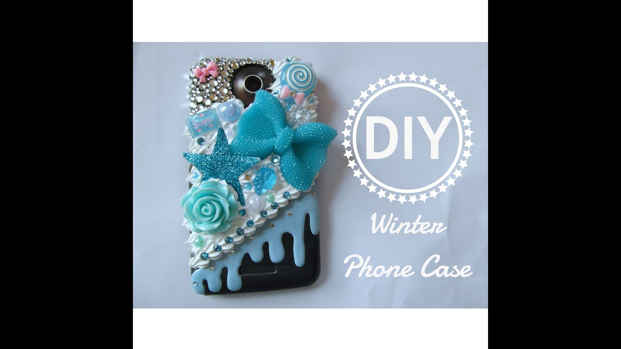 DIY Winter Phone Case / Decoden / Bling