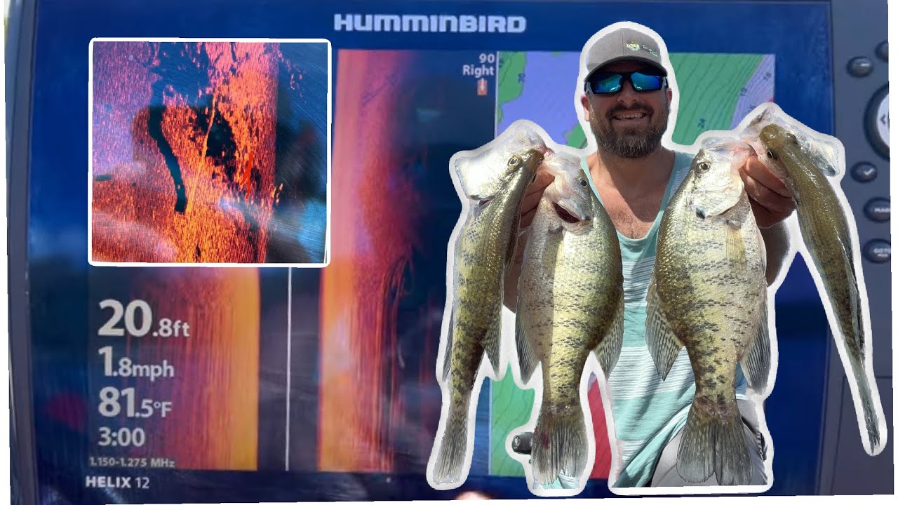 Fort Gibson Hammers! How to use side scan to find fish and then Livescope them!