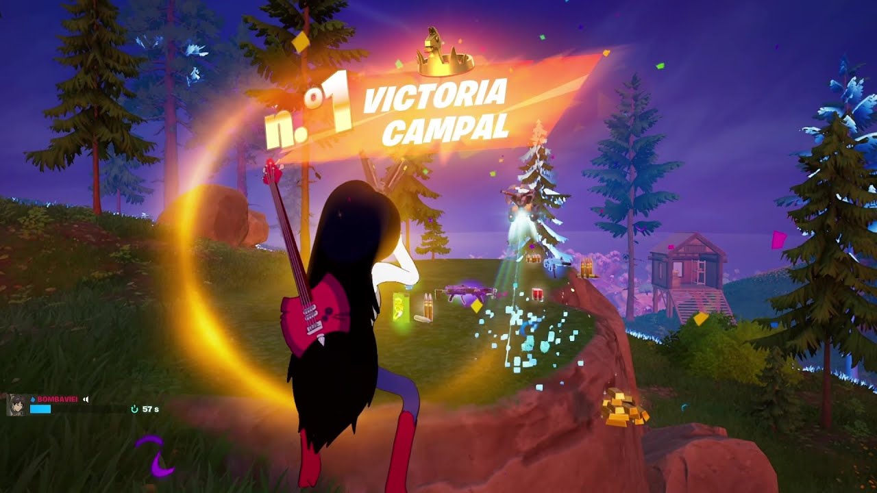 Fornite Duo Gameplay skin de Marceline (con comentarios) 6 kills