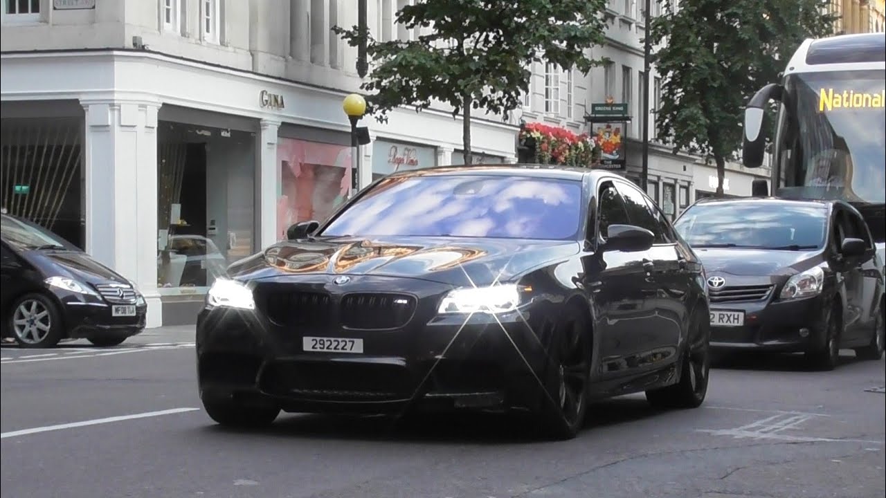 750hp BMW M5 crazy loud revs and sounds in London