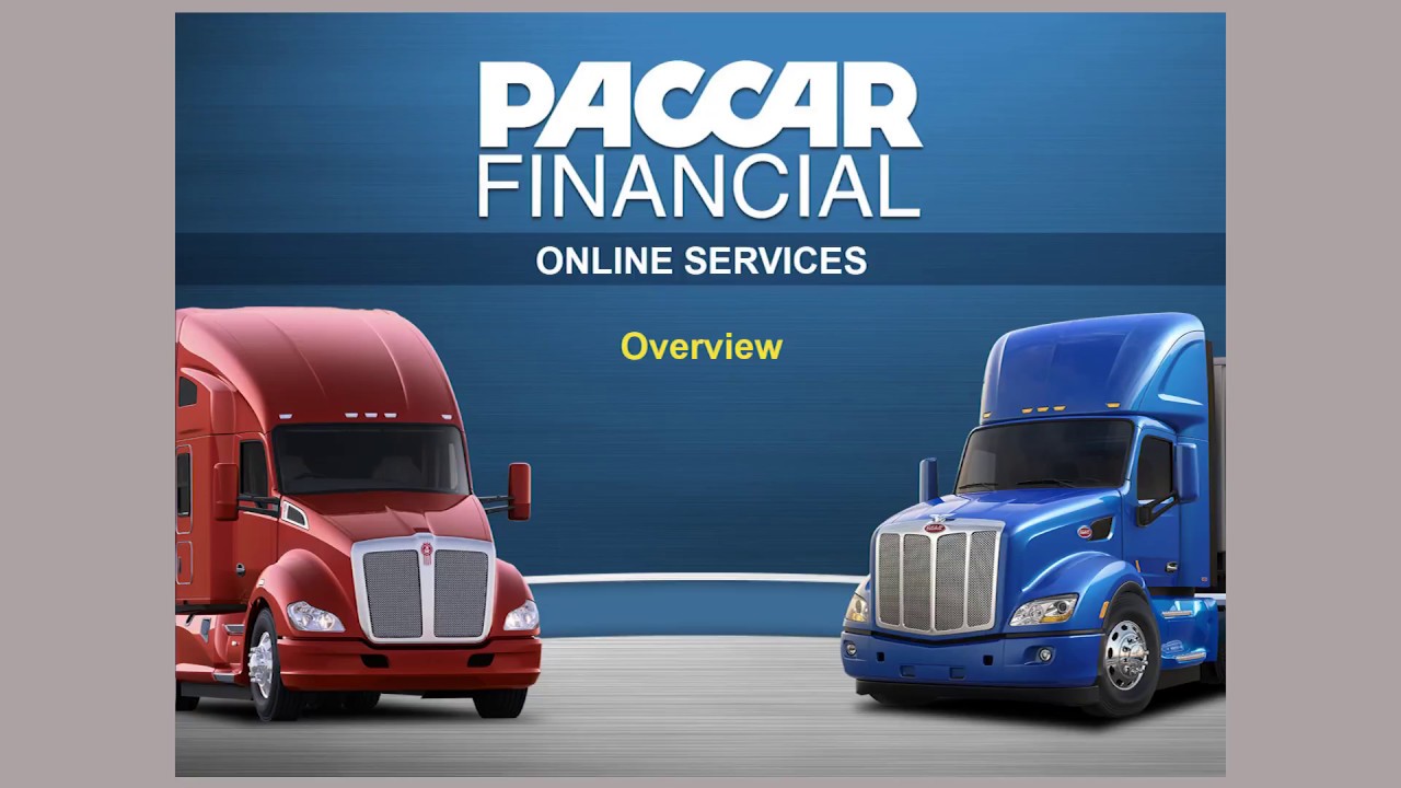 View your Dashboard | PACCAR Financial Online Services