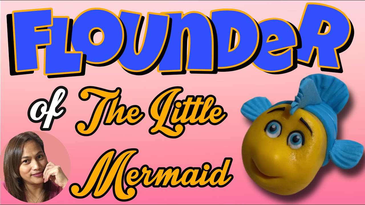 FLOUNDER FISH of the Little Mermaid / fondant cakes topper