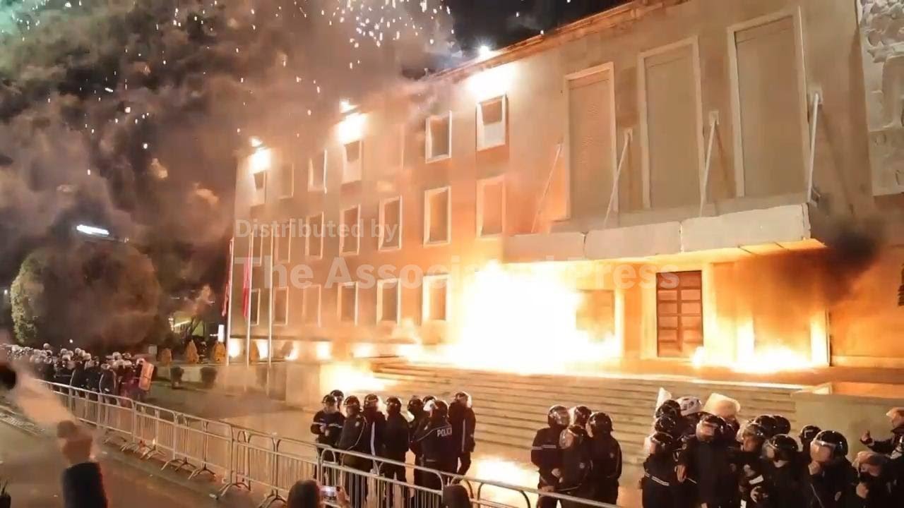 AP is there: Albanian protesters rally again as opposition maintains call for Rama's resignation