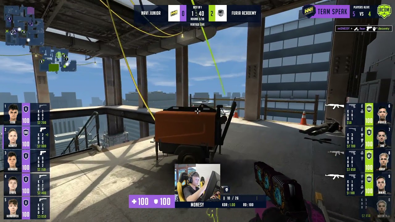 mONESY 3K - NAVI JUNIOR VS FURIA ACADEMY - WePlay Academy League - CSGO