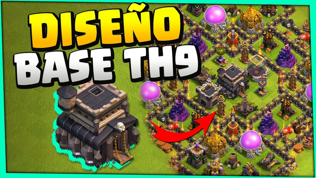 ¡El MEJOR DISEÑO de ALDEA de AYUNTAMIENTO 9! Clash of Clans TH9