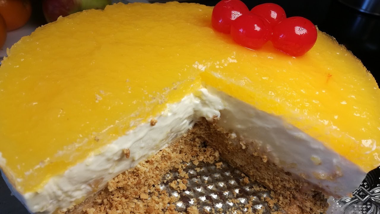 TORTA DE QUESO Y PAPAYA CHILENA / CHEESECAKE WITH CHILEAN PAPAYA / TORTA SIN HORNO