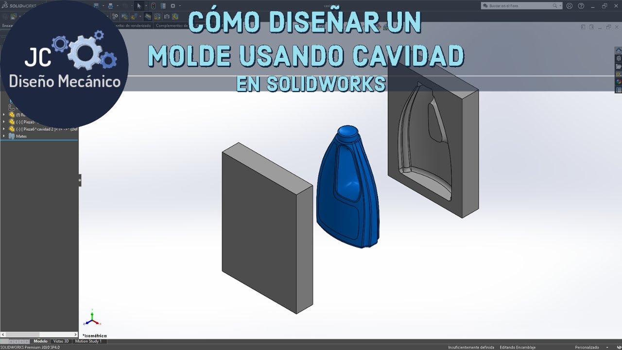 CÓMO DISEÑAR UN MOLDE USANDO #CAVIDAD EN #SOLIDWORKS