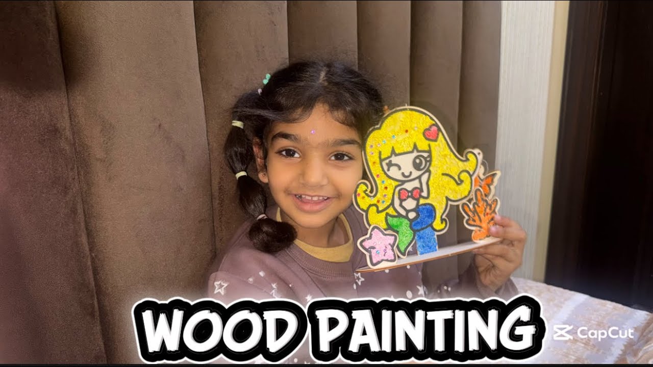 Mama k sath wood painting ki😍