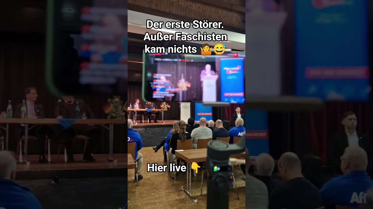 Der erste St&ouml;rer. Au&szlig;er Faschisten kam nichts 🤷😅