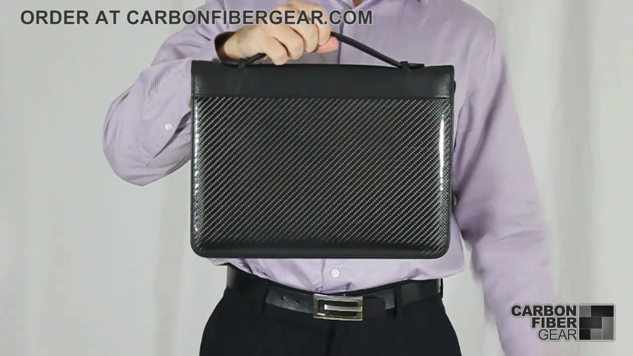 Carbon Fiber and Leather Attache Case from CarbonFiberGear.com
