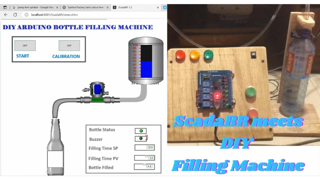 DIY Arduino Project 5– Bottle Filling Machine with ScadaBR Interface