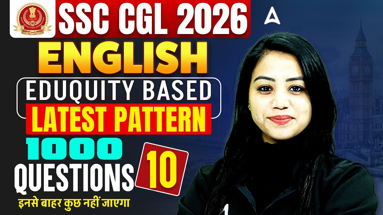SSC CGL English Practice Set | SSC CGL English 2026 | SSC CGL English Classes By Bharti Ma'am #10