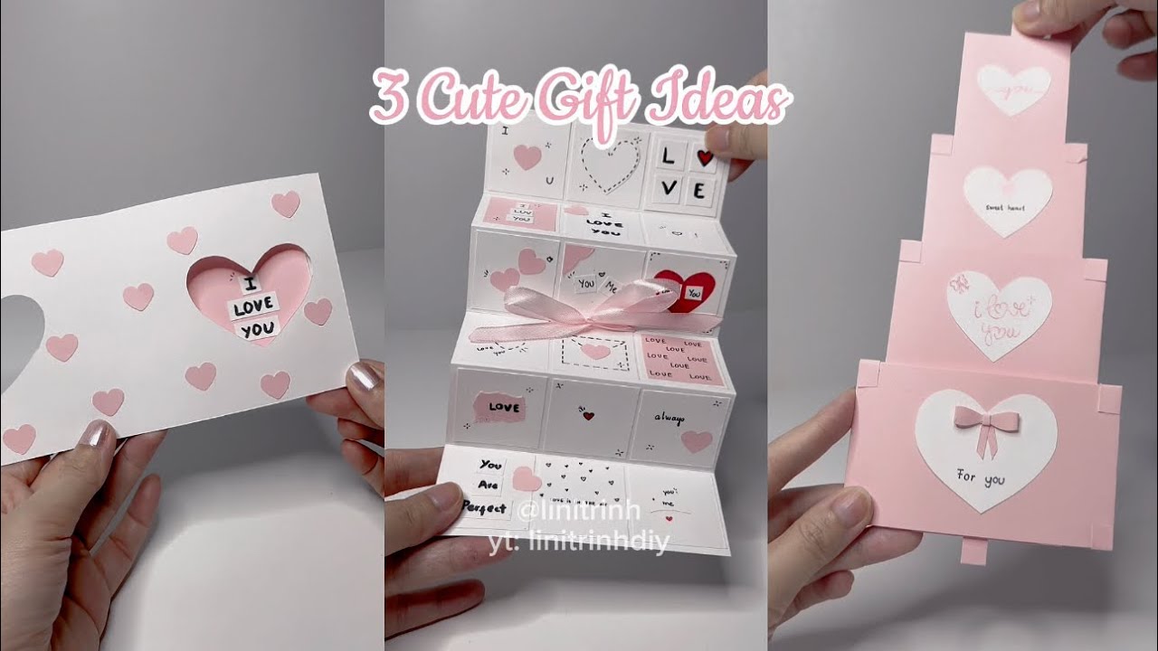 3 Gift Card Ideas - Happy Birthday Card/ I love You Card …