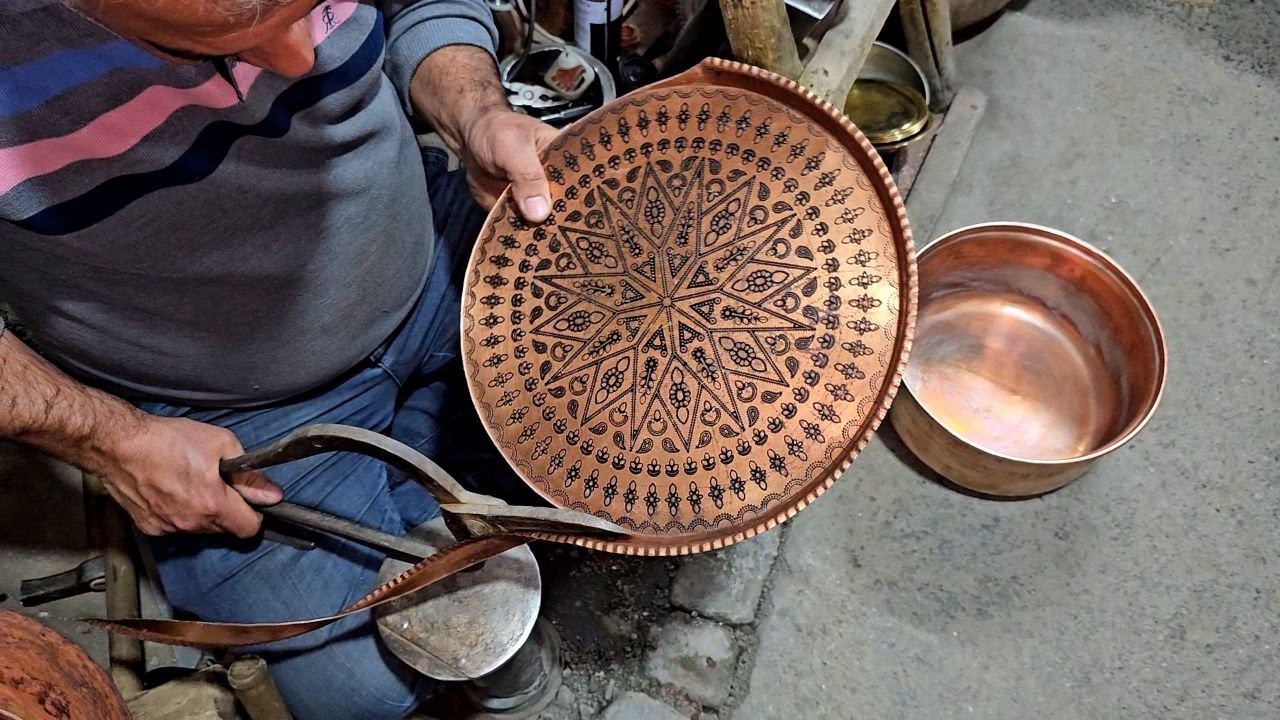 Copper Tray to Pot Lid Conversion | Traditional Metalworking Process