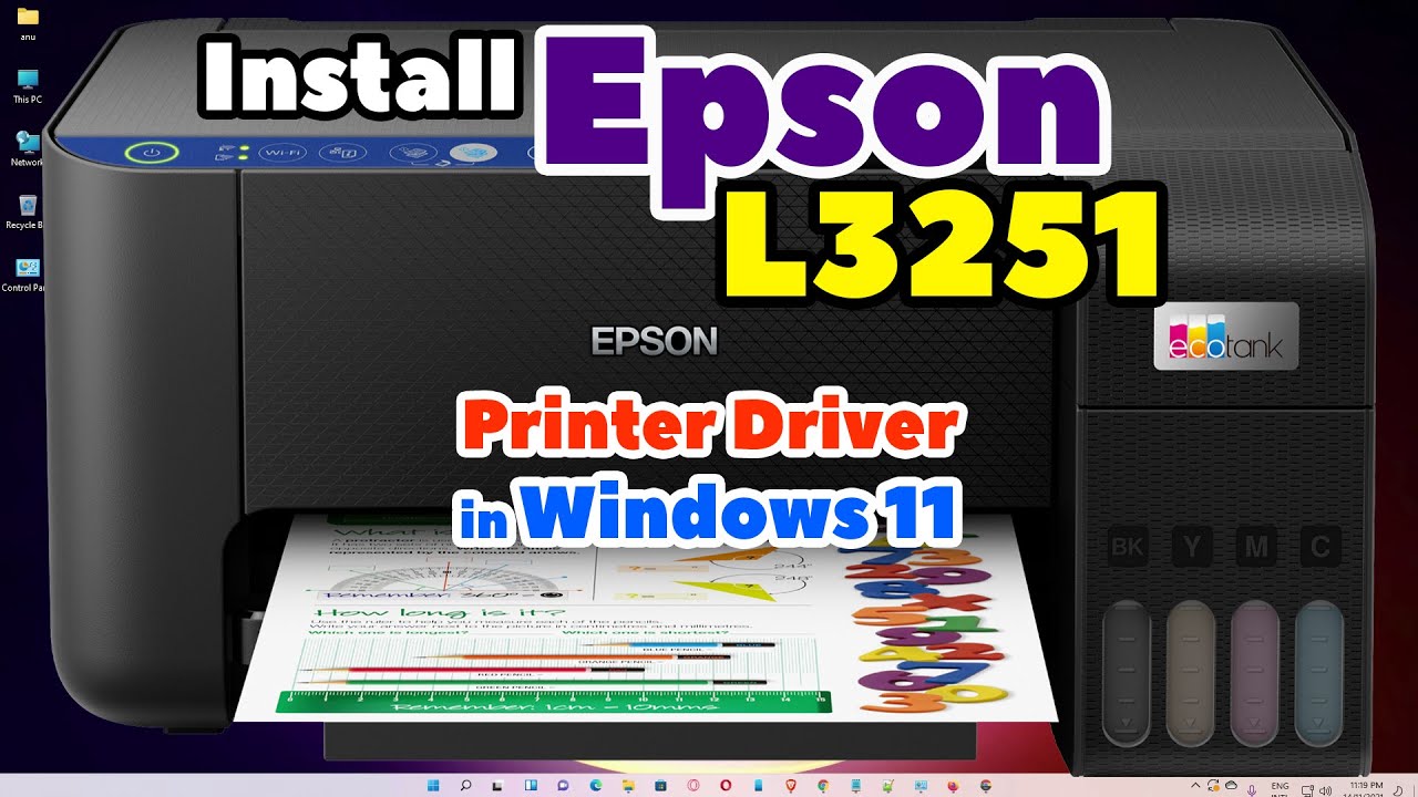 Как загрузить и установить драйвер принтера Epson L3251 на ПК или ноутбук с Windows 11