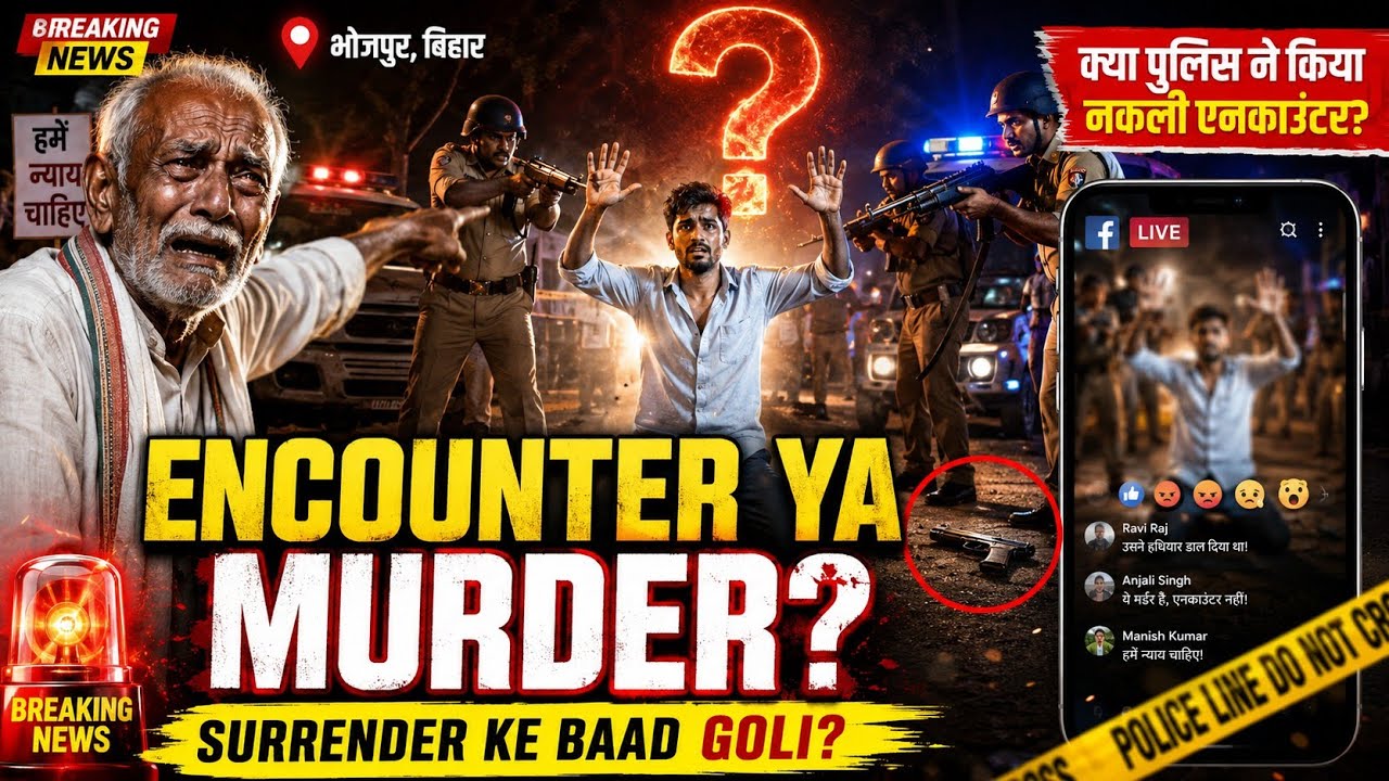 BREAKING: Bharat Tiwari Encounter Truth EXPOSED? Surrender Ke Baad Goli! | THE RISING NEWS