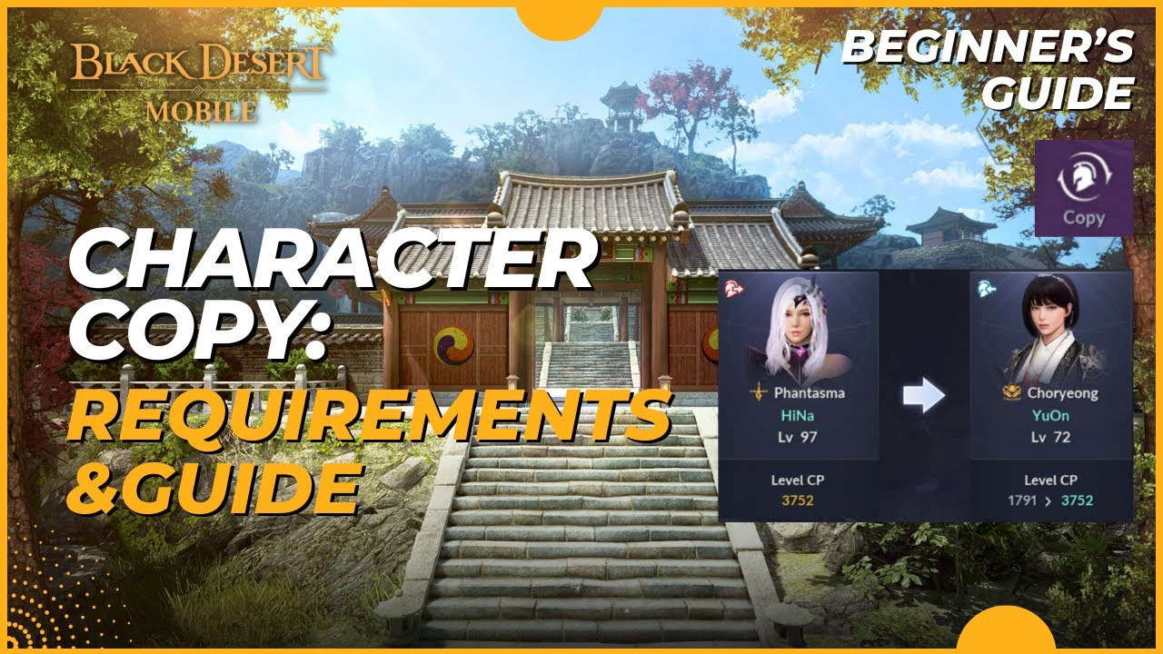 Black Desert Mobile: CHARACTER COPY - BEGINNER'S GUIDE (2023)