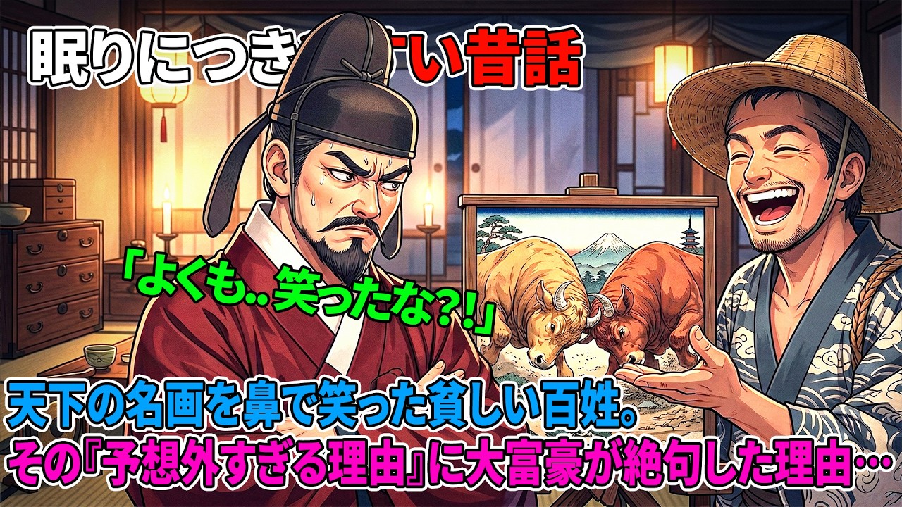 【寝る前に聞く朗読】「なぜその絵を見て笑う？」天下の名画を鼻で笑った貧しい百姓。その『予想外すぎる理由』に大富豪が絶句した理由…