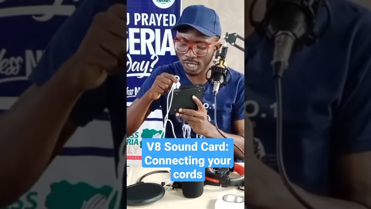 V8 Sound Card Setup, how to connect cords