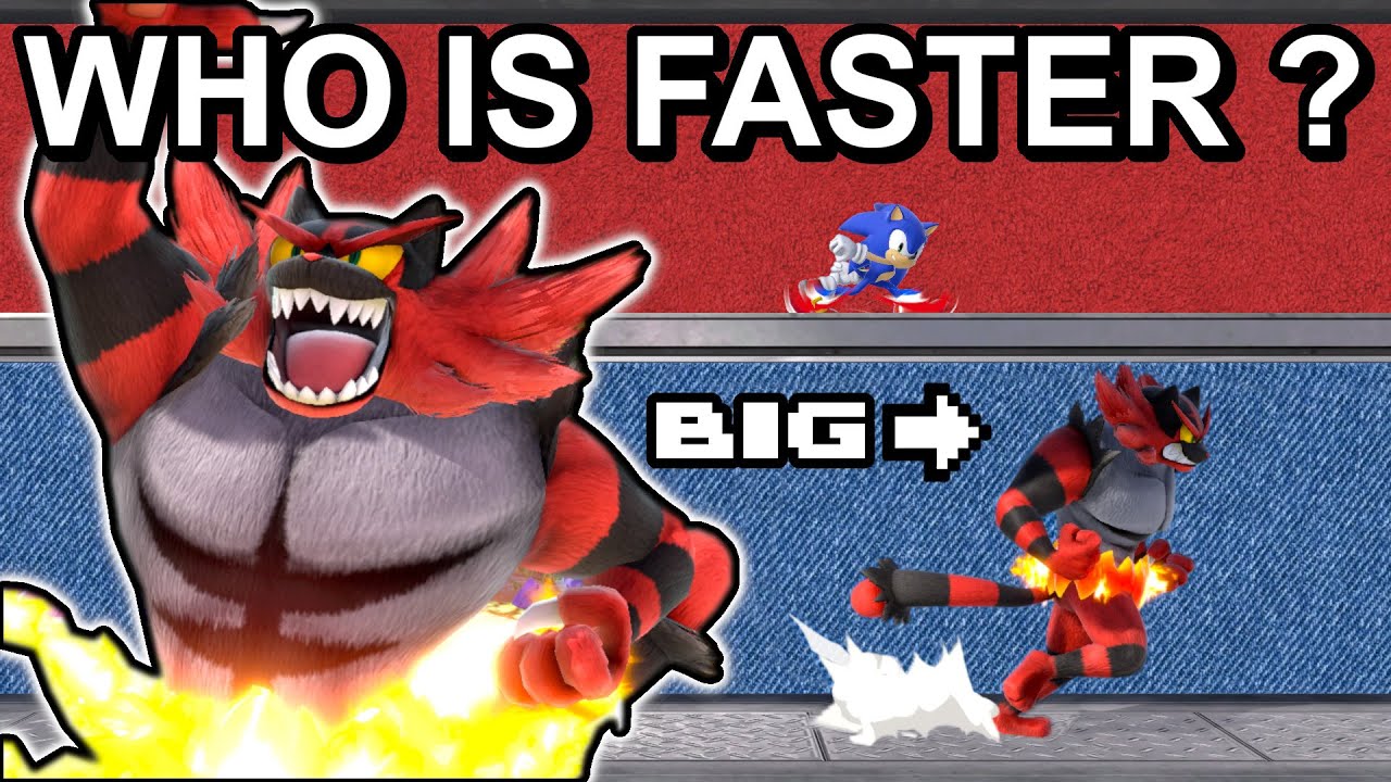 Who Is FASTER Than BIG INCINEROAR? - Super Smash Bros. Ultimate