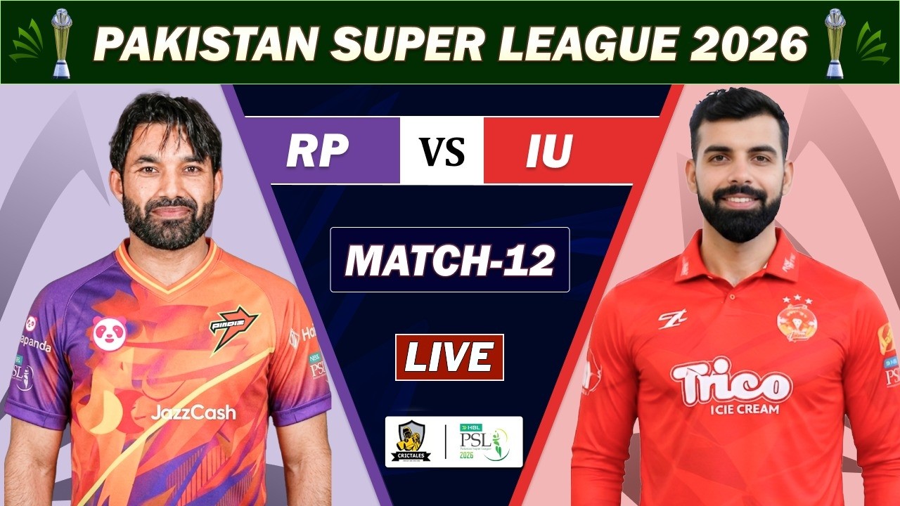 PSL LIVE : ISLAMABAD UNITED vs RAWALPINDIZ MATCH 12 LIVE |  IU vs RWP LIVE COMMENTARY