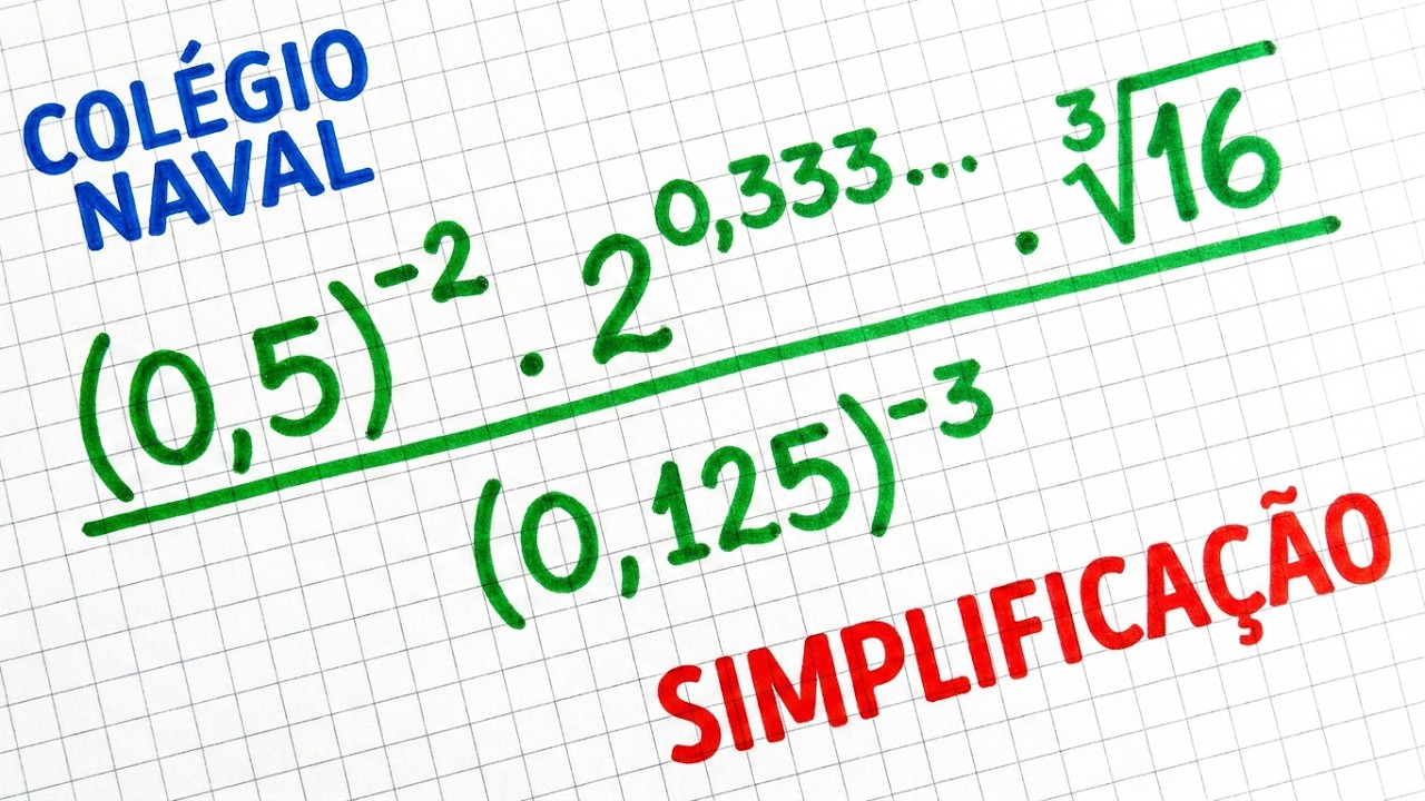 Matemática Colégio Naval: Expressão com Potência e Raiz