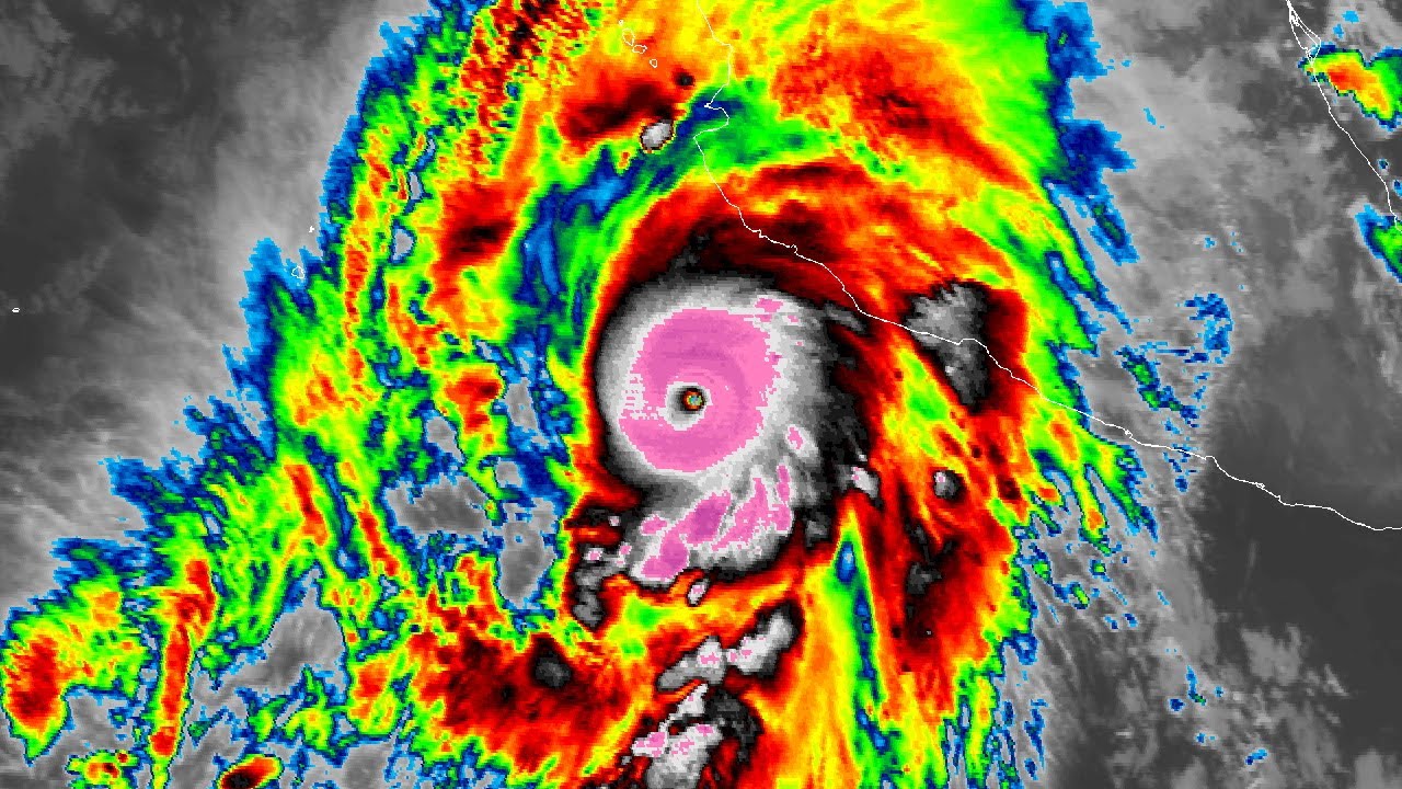 Infrared Satellite Animation of Major Hurricane Patricia (2015)