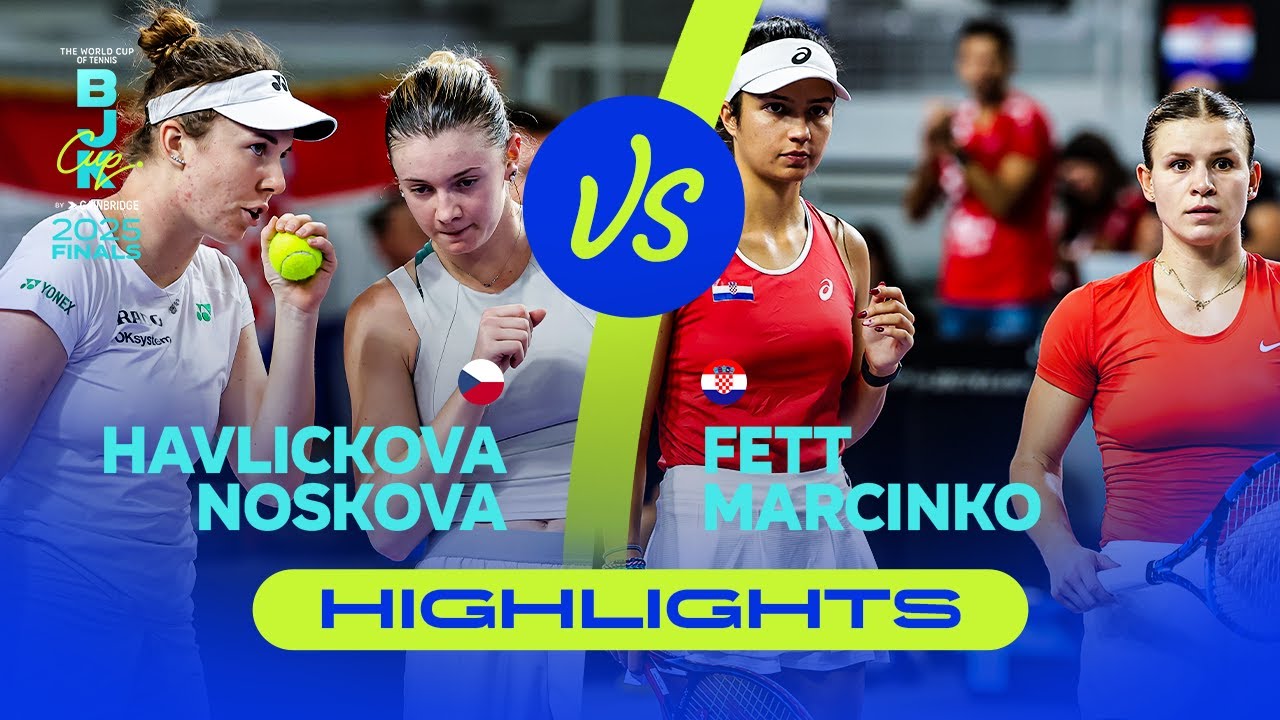 Havlickova/Noskova (CZE) vs Fett/Marcinko (CRO) | 2025 BJK Cup Play-offs | Match Highlights