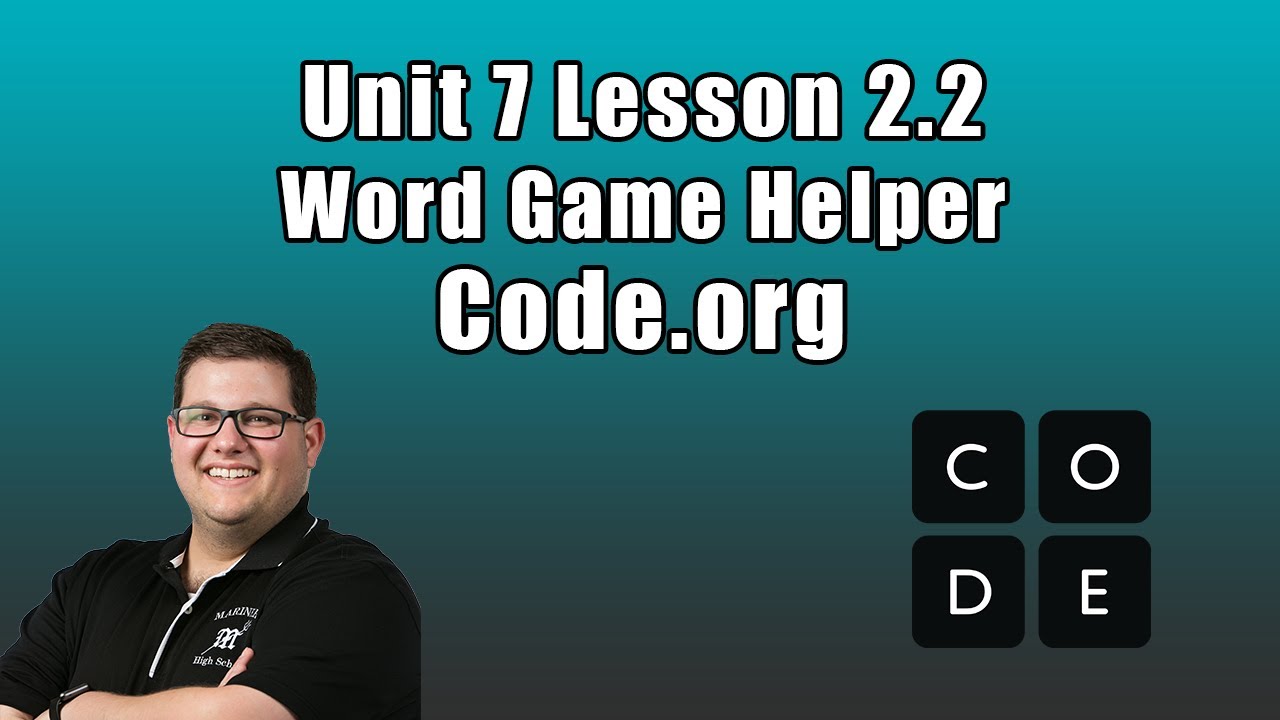 Code.org Unit 7 Lesson 2.2 - Word Game Helper | Parameters and Return Investigate