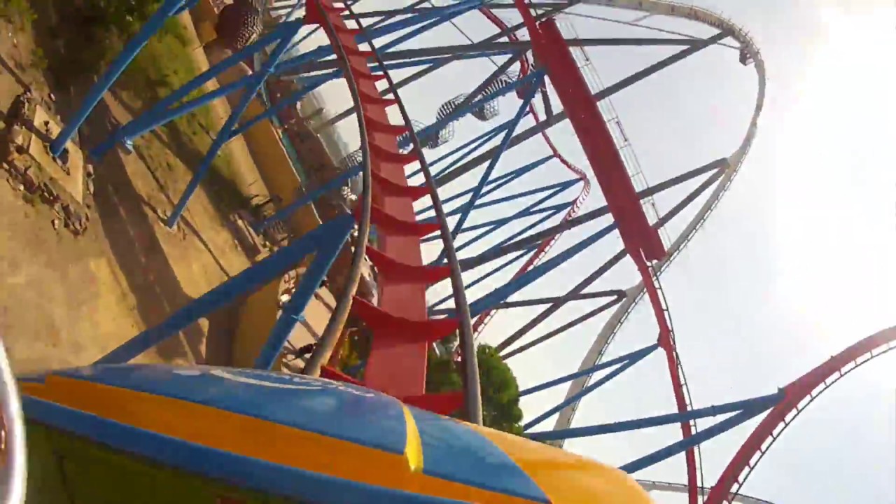 Dragon Khan Roller Coaster POV Front Seat View from PortAventura Spain 1080p HD