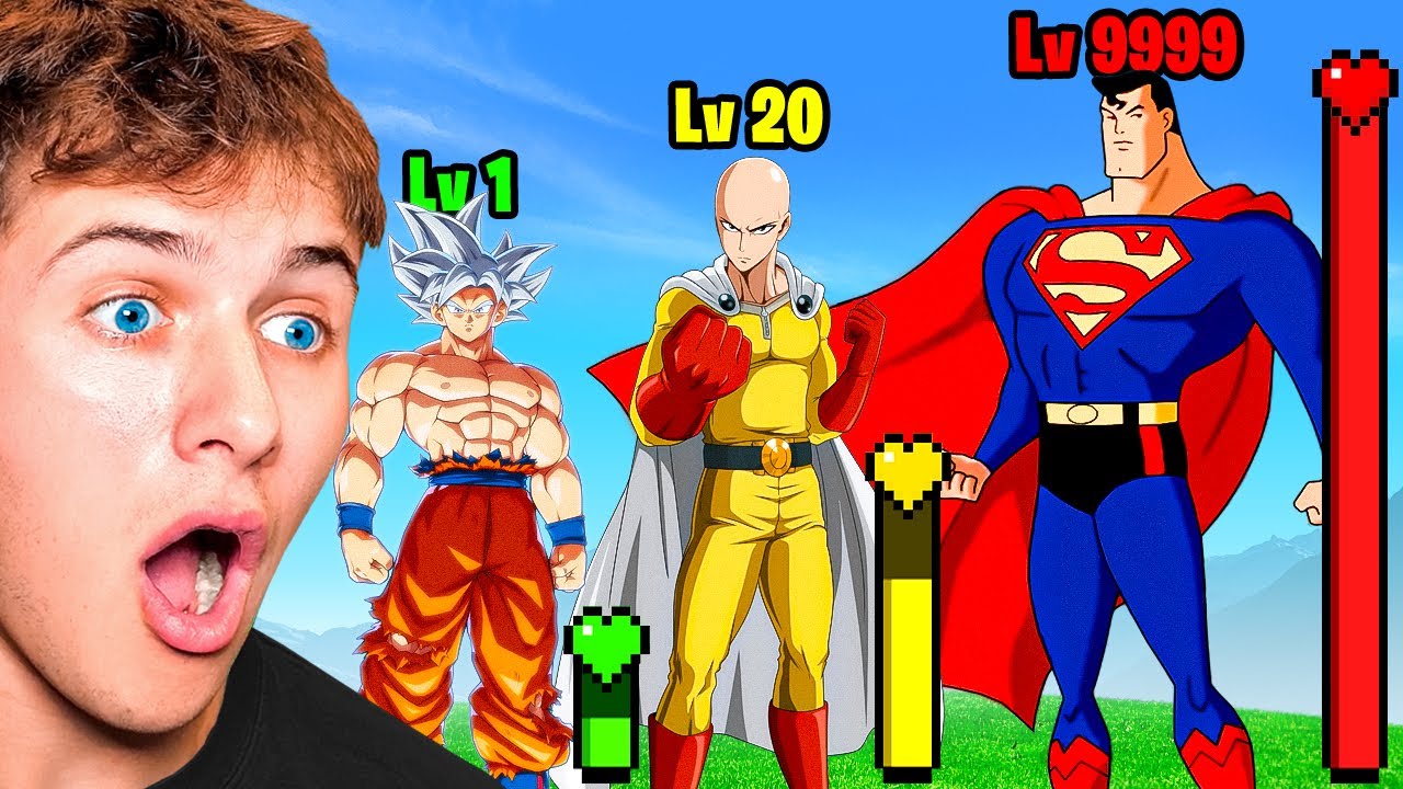 BECKBROS React to GOKU vs SUPERMAN vs ONE PUNCH MAN Power Levels