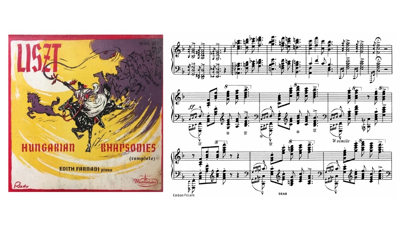 F. LISZT - 19 Hungarian Rhapsodies S.244 (Edith Farnadi)