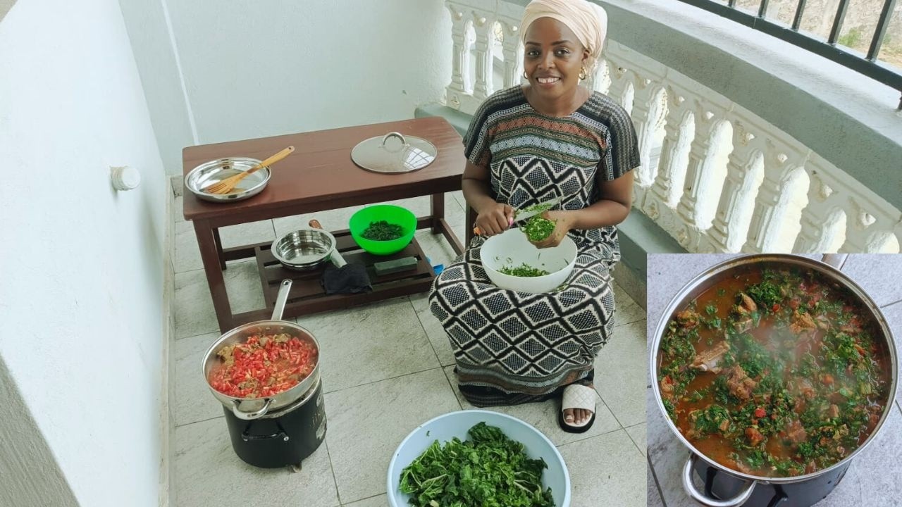 Authentic African Food — Cooking Ugali/Pap with Beef & Greens (Easy Recipe)