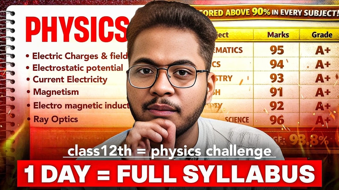 Complete Physics in 1 Day Strategy ‼️